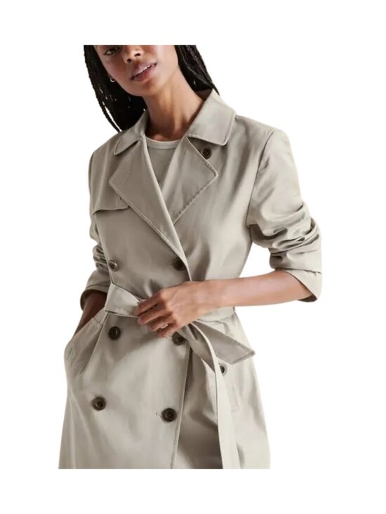 Jenni Kayne Classic Trench Coat in Light Tan Size Large - Picture 3 of 8